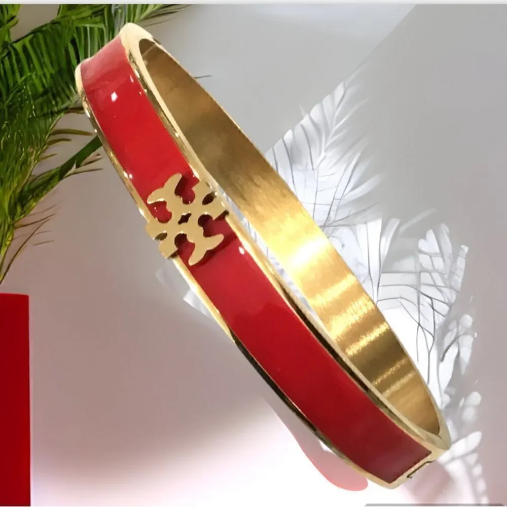ENAMEL BRACELET GOLD/RED